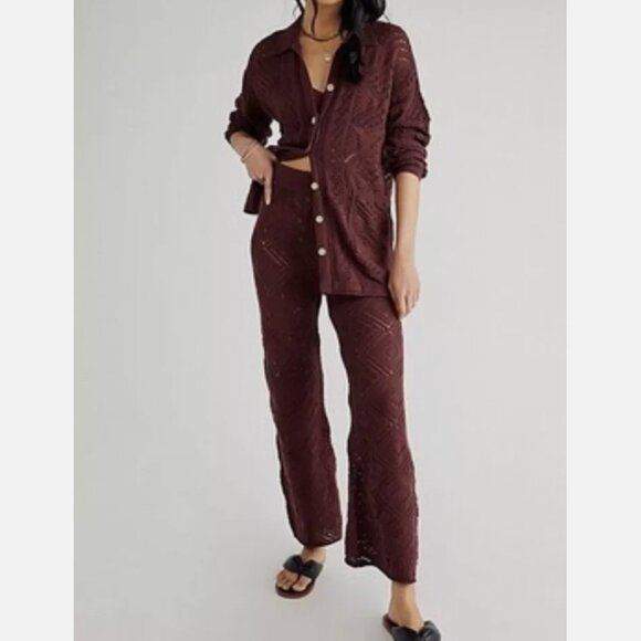Free People Get Away Fauxchet Set - Color: Rum Raisin - Size: Medium NWT - Picture 1 of 7